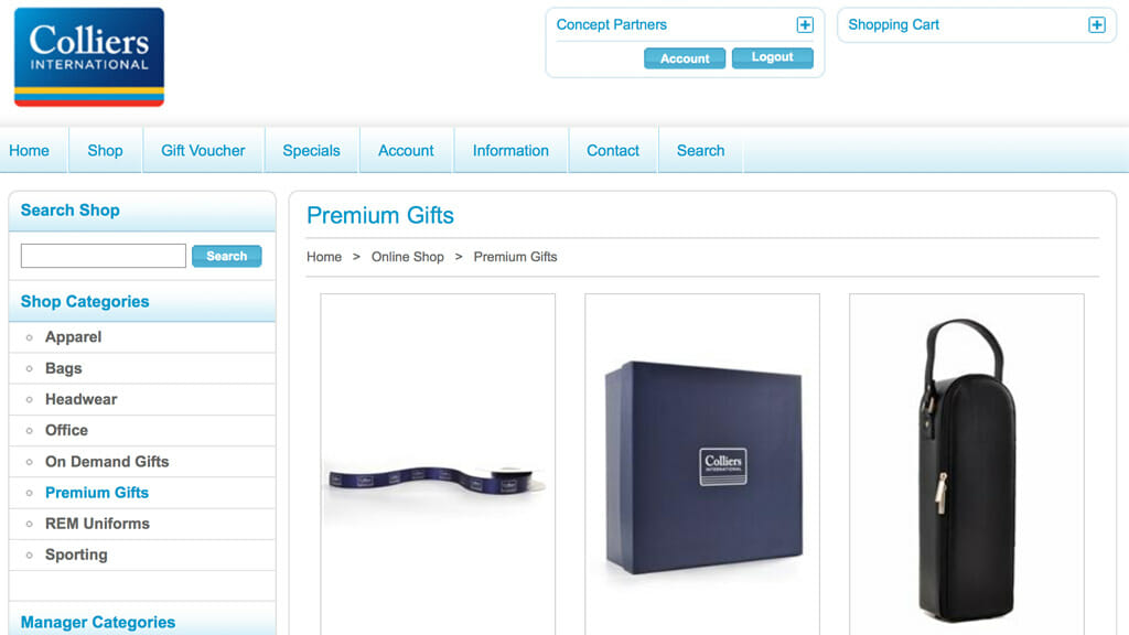 Colliers International Online Store